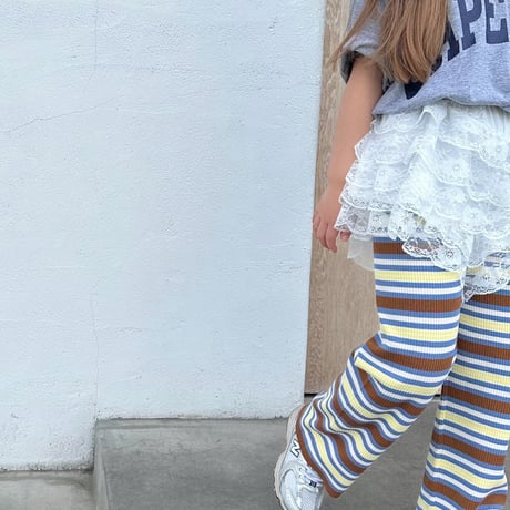 <子供用>Lili original border pants AYA×RIKU special edition / House of Lili
