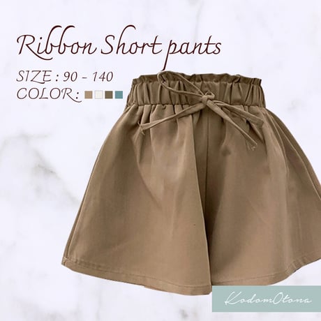 Ribbon Short pants / リボンショートパンツ　/ 90 100 110 120 130 140