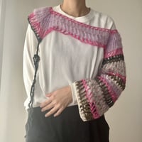 アシンメトリーモヘアプルオーバー