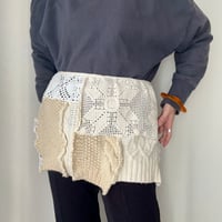 ヴィンテージレース&ニットリメイクエプロン②