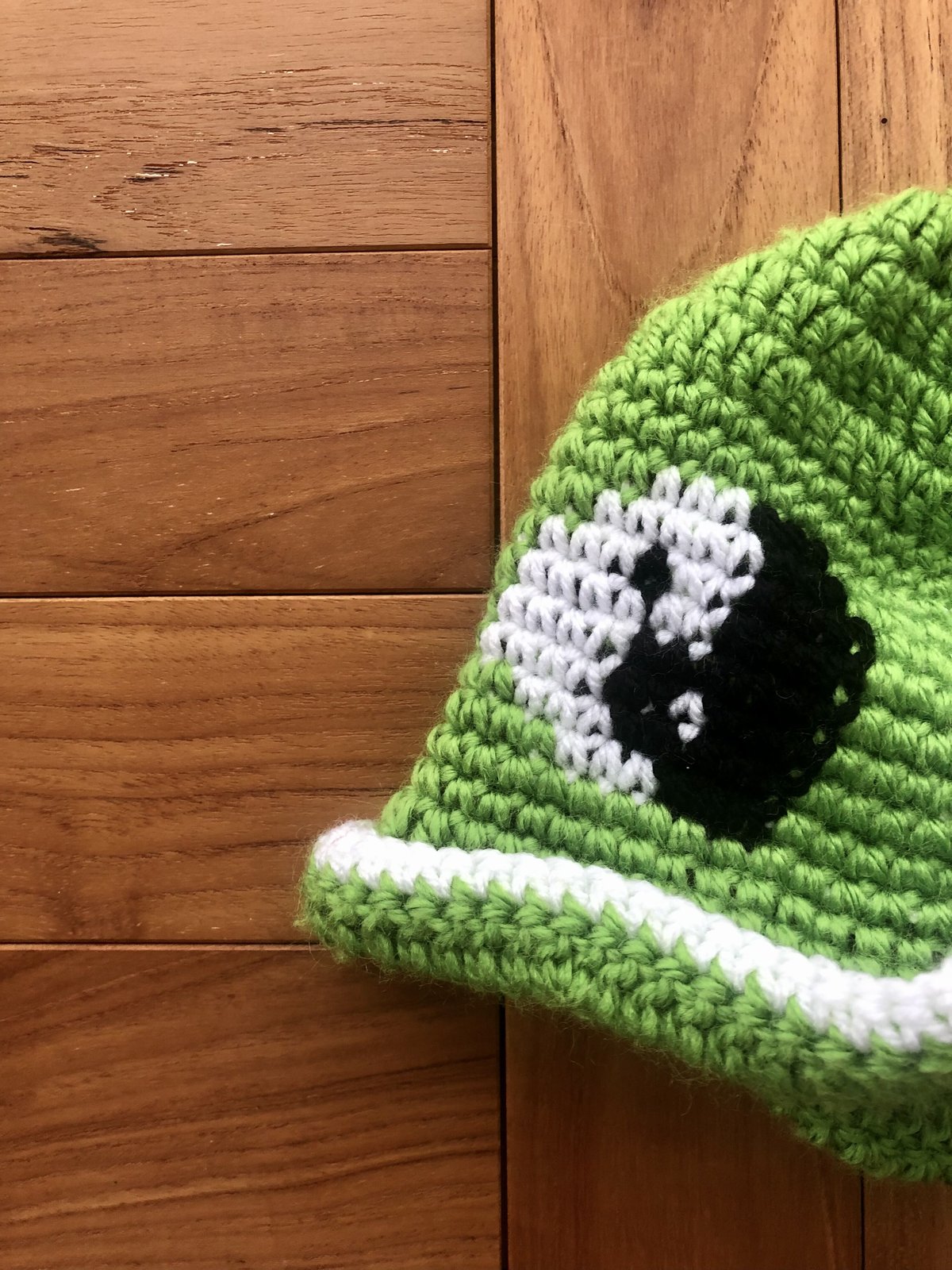 【ごぼう】y.a.r.n ニットハット インヤン 陰陽 YIN-YANG DESIGN COTTON CROCHET BUCKET HAT | MESS NEEDLES