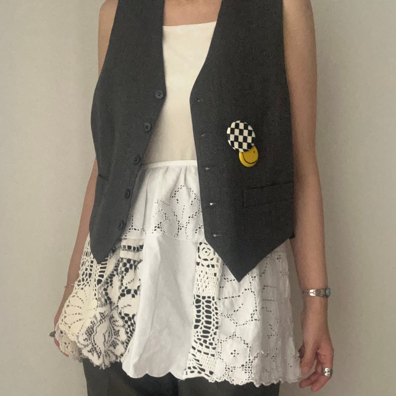 vintage✤リメイク ハンドメイド レースラップスカート ヴィンテージレースリメイクラップスカート② | 58knit