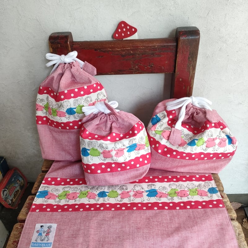 ランチセット 女の子柄 | 入学・入園のハンドメイド雑貨・子供服 