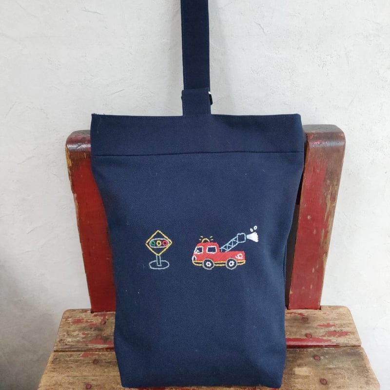 上靴袋 のりもの | 入学・入園のハンドメイド雑貨・子供服 - BABYBLUE