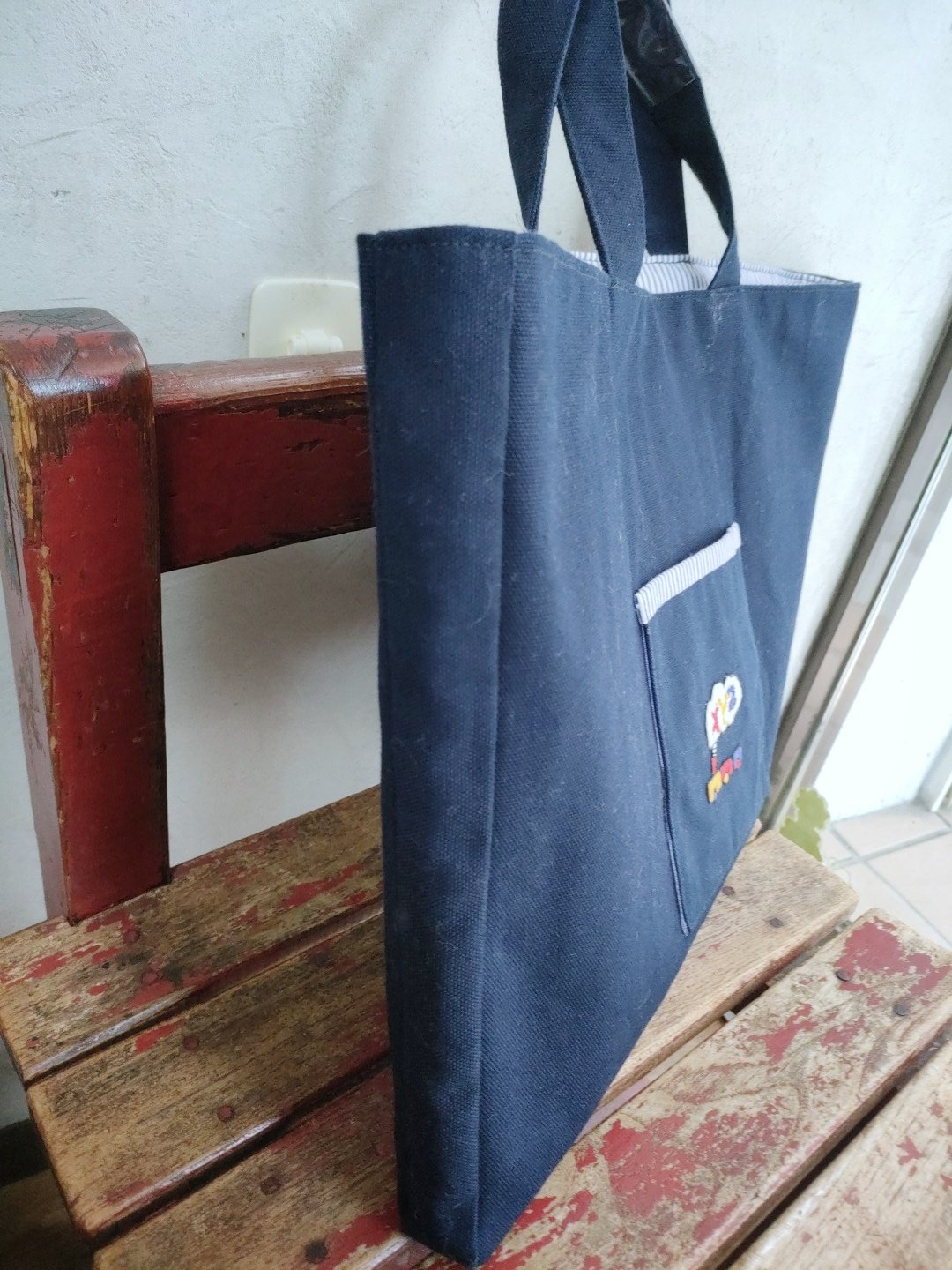 手刺繍レッスンバッグ ABC男の子8ワード | 入学・入園のハンドメイド