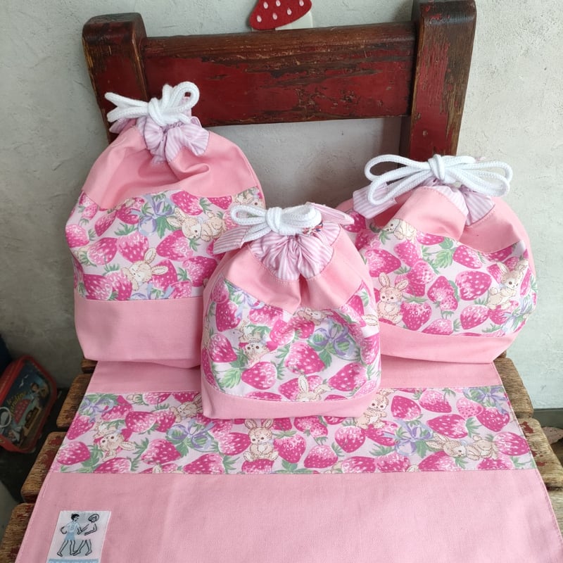 ランチセット 女の子柄 | 入学・入園のハンドメイド雑貨・子供服 