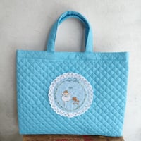 手刺繍レッスンバッグ ABC女の子8ワード | 入学・入園のハンドメイド