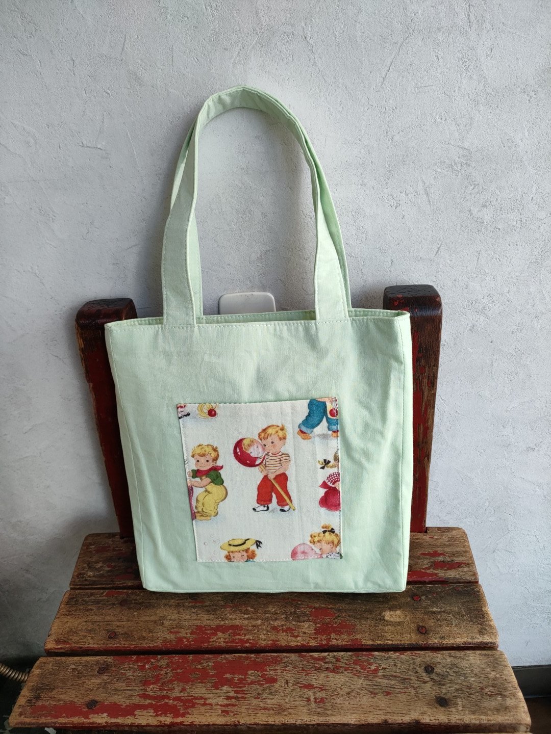 コラージュトートバッグ | 入学・入園のハンドメイド雑貨・子供服