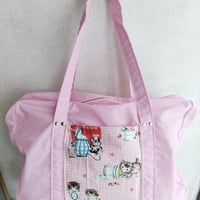手刺繍レッスンバッグ ABC女の子8ワード | 入学・入園のハンドメイド