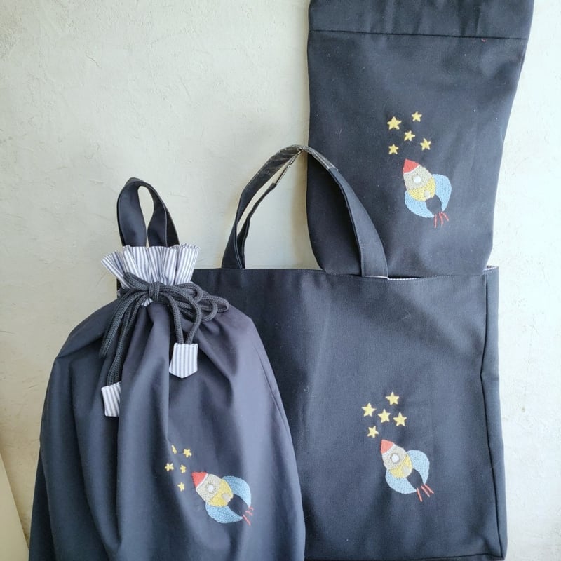 上靴袋 のりもの | 入学・入園のハンドメイド雑貨・子供服 - BABYBLUE