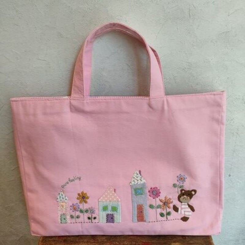 レッスンバッグ テディとハウス | 入学・入園のハンドメイド雑貨・子供  