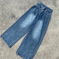Vintage high-waist wide denim