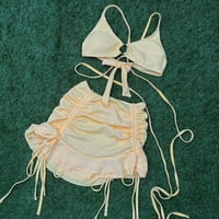 Shirring skirt swimwear
