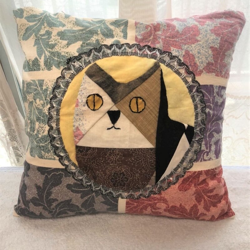 パッチワーク クッションカバー猫 おしゃれ インテリア | Aroma パッチワーク クッションカバー猫 おしゃれ インテリア | Aroma