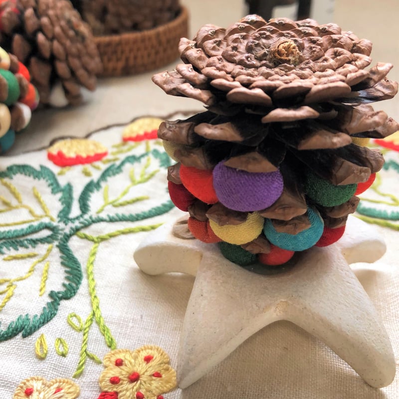 ROCOオリジナルちりめん細工 松ぼっくりのディフューザー6 | Aroma