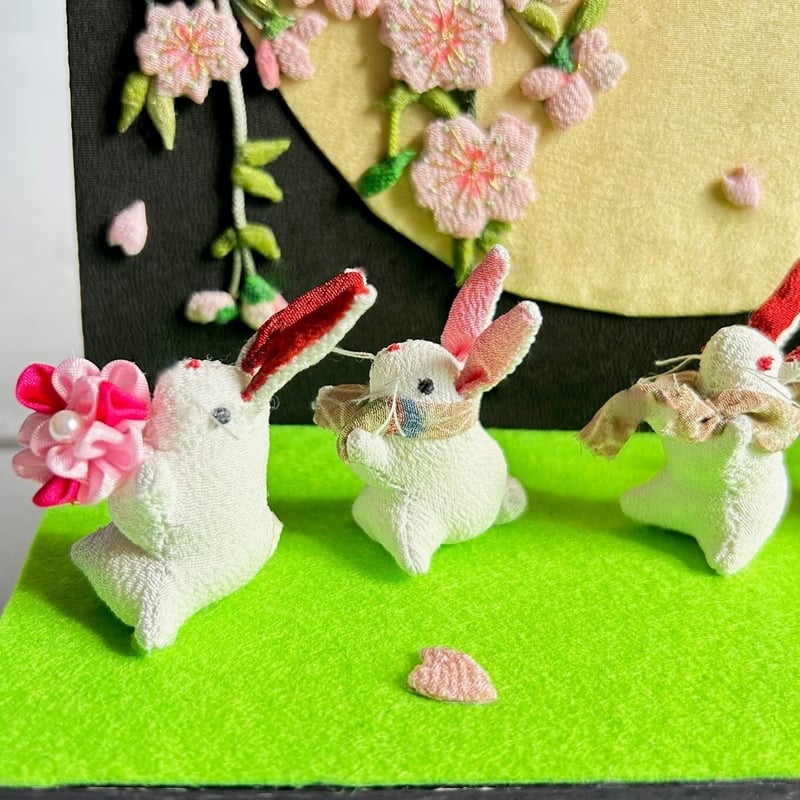 ちりめん細工 うさぎ お人形 ハンドメイド 遮っ ちりめん細工 うさぎ お人形 ハンドメイド 遮っ