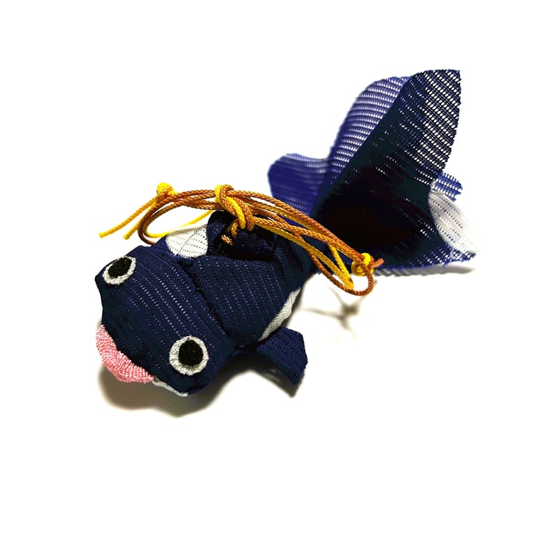 金魚の香袋 藍色 ROCOオリジナルちりめん細工 | Aroma & Cloth ROCO