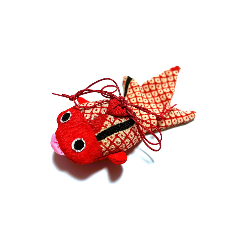 金魚の香袋 赤 ROCOオリジナルちりめん細工 | Aroma & Cloth ROCO