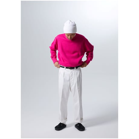 CREW NECK PO　FUCHSIA PINK