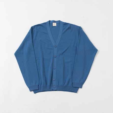 HIGH TWIST COTTON CARDIGAN  BLUE