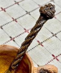 縄文・遮光器土偶の顔スプーン　2個セット　手作り陶器製。