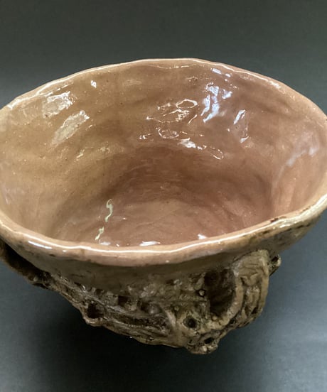 縄文・火焔型どんぶり　 17.5㎝×760ｇ　手作り陶器製。