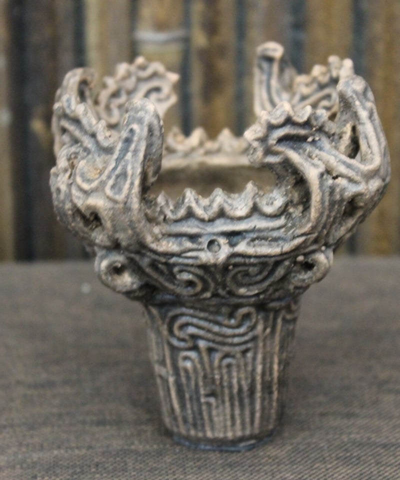 馬高遺跡・火焔土器レプリカ 6㎝ （台座0.5㎝・簡易ろうそく立て