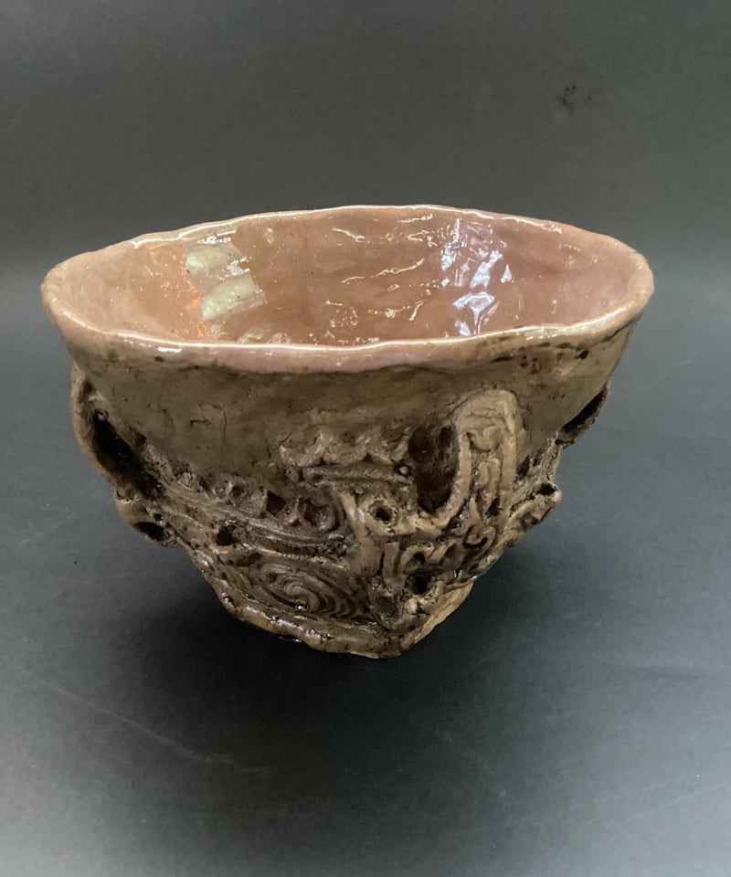 陶器 縄文・火焔型どんぶり 17.5㎝×760g 手作り陶器製。 | 縄文ギャラリー