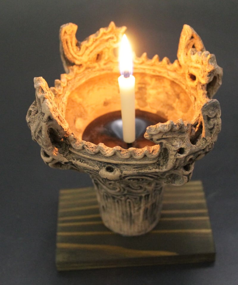 昭和初期 天然玉製 細工造り『牡丹花』蝋燭立て(一対) ろうそく台 茶道具時代物 昭和初期 天然玉製 細工造り『牡丹花』蝋燭立て(一対) ろうそく