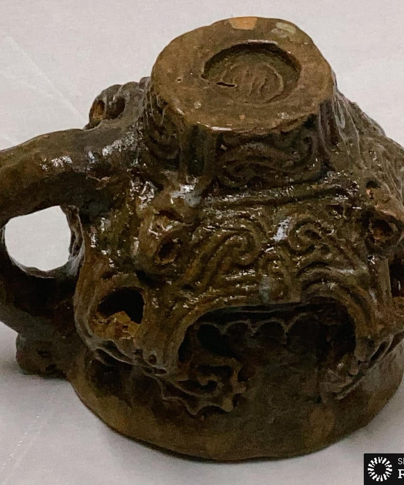 縄文・火焔型土器のコーヒーカップ 1個 8㎝×172g 手作り陶器製