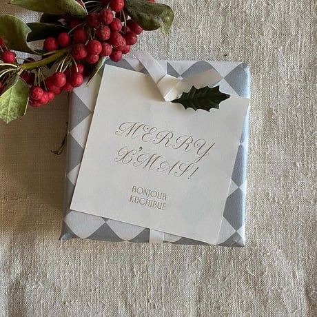 BONJOUR KUCHIBUEのクリスマスクッキー缶 クリスマスパッケージ
