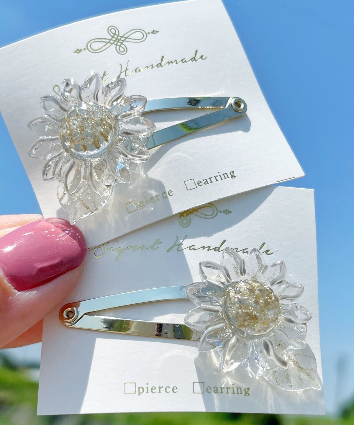 オーバルぱっちんピンオーダー♡ ANEMONE】オーバルフレームぱっちんピン[2本セット]｜SANPO