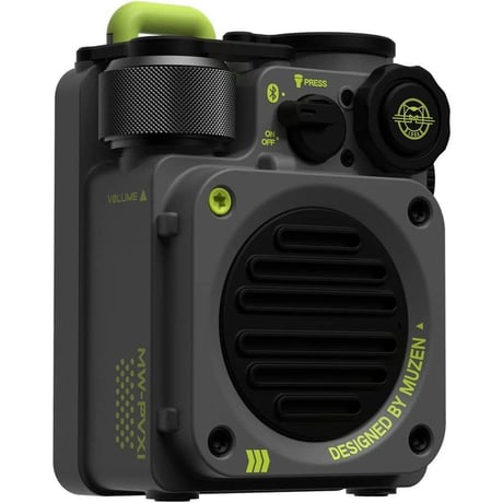 MUZEN Wild Mini Bluetooth Speaker, Waterproof IPX5 (Metal Gray)