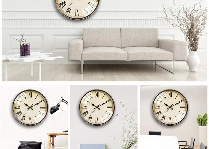 壁掛け時計 連続秒針 サイレント 球面ガラス おしゃれ 正確性 | MOMIZI