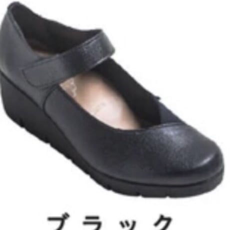 SWA39616日本製ウェッジソールパンプス黒