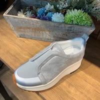【即納】CE7287 ヌーベルヴォーグ 甲ゴムスリッポン シルバー