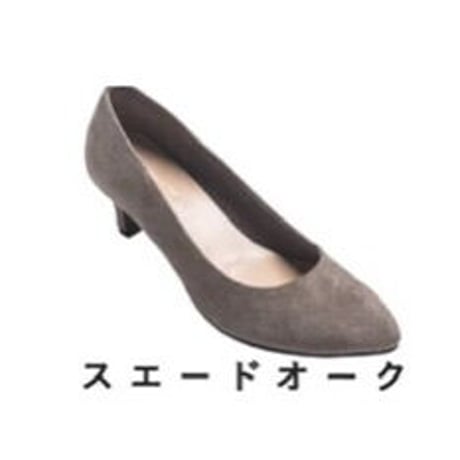 日本製5.5cmヒールパンプス オークスエード