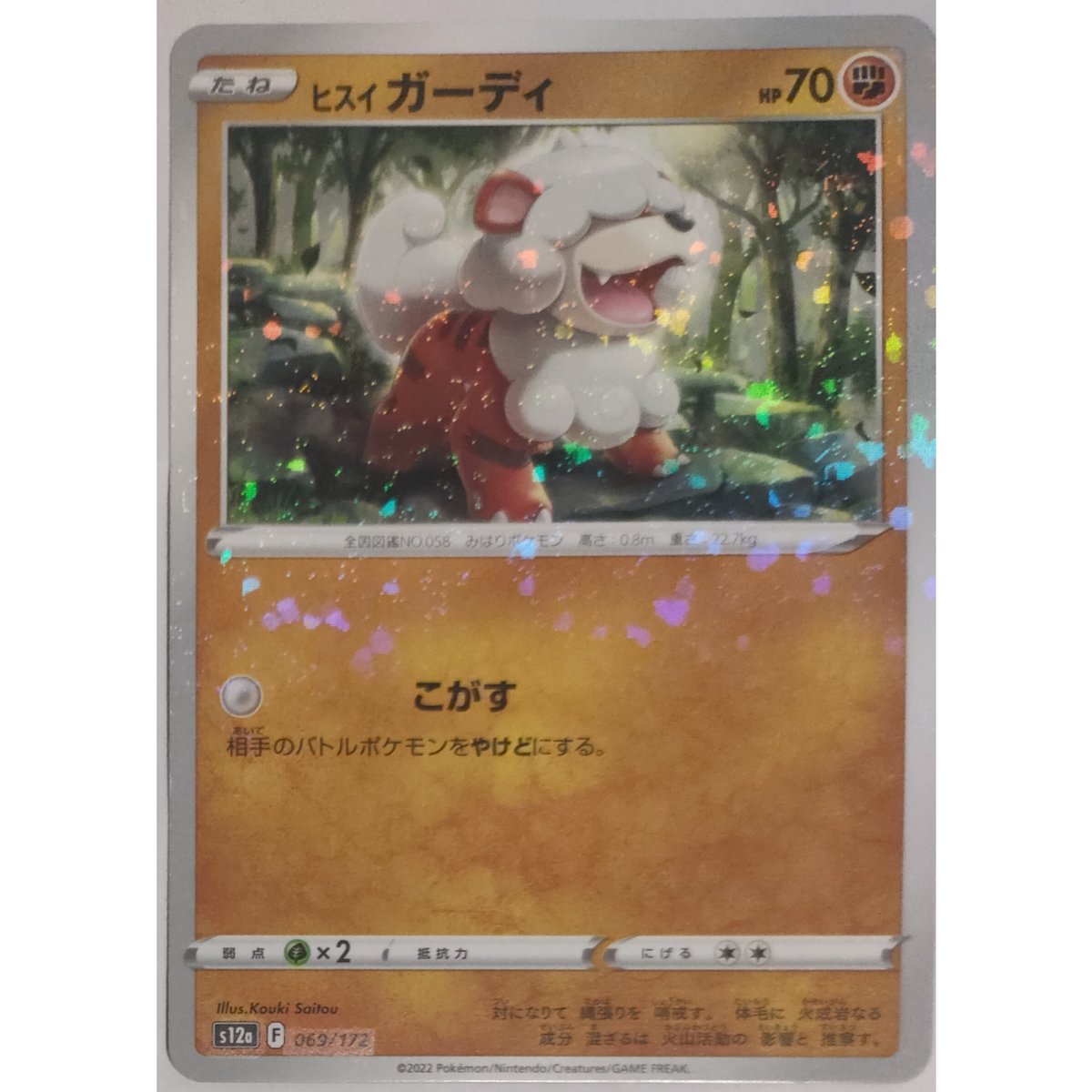 ポケモンカード ヒスイ ガーディ キラ 069/172 | ナムのショップ