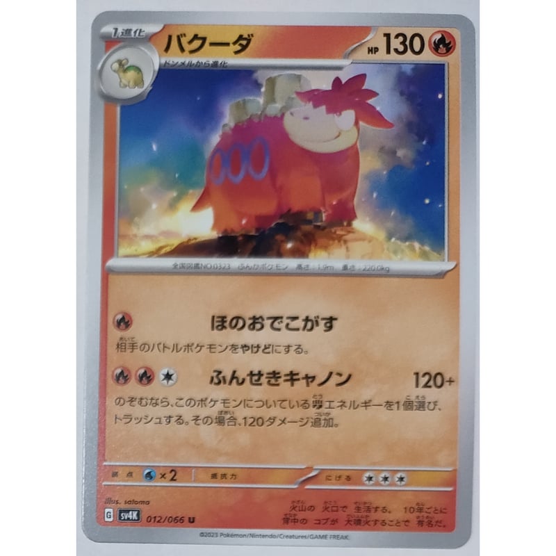 ポケモンカード バクーダ 012/066 | ナムのショップ