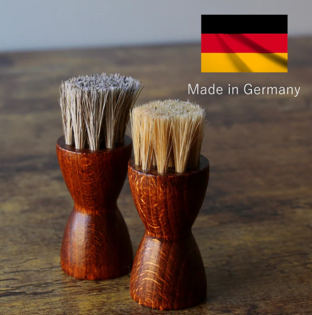 レザーケアセット】3点セット ヌメ革用クリーム ブラシ クロス 馬毛