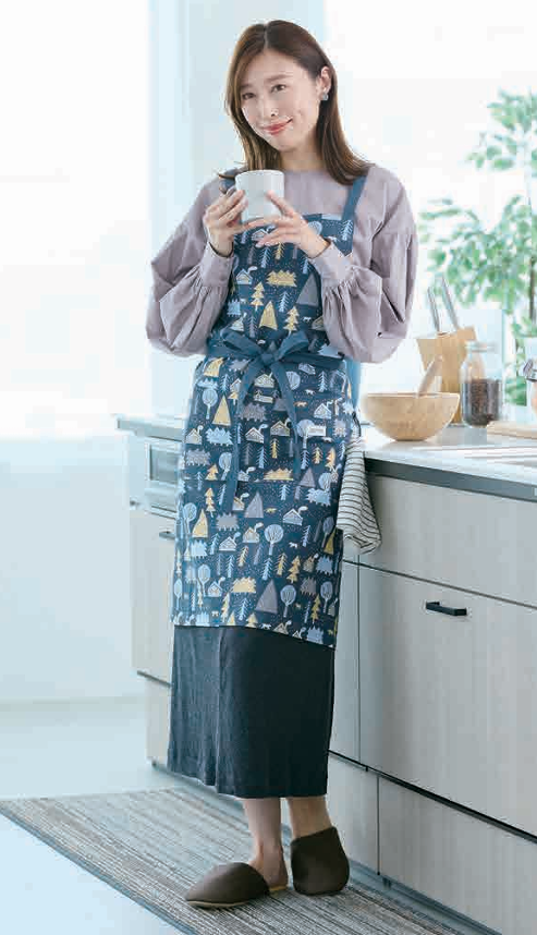 インディゴ エプロン 45rpm 藍染め A0111】藍染スタイリッシュエプロン