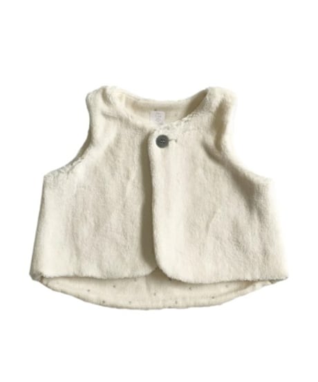 オーガニックフェイクファーベスト（リバーシブル・秋冬） 出産祝い ベビー服 送料無料 生後3か月頃 1歳過ぎ頃 赤ちゃん 綿100 オーガニックコットン ギフト リバーシブルベスト OGフェイクファー