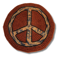 PEACE SYMBOL WOOL BLEND BERET