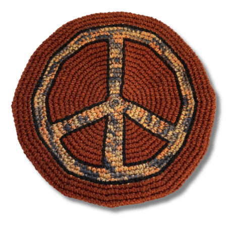 PEACE SYMBOL WOOL BLEND BERET