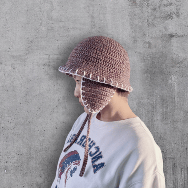 EARFLAP BUCKET HAT イヤーフラップ ニット バケットハット EARFLAP BUCKET HAT イヤーフラップ ニット バケットハット