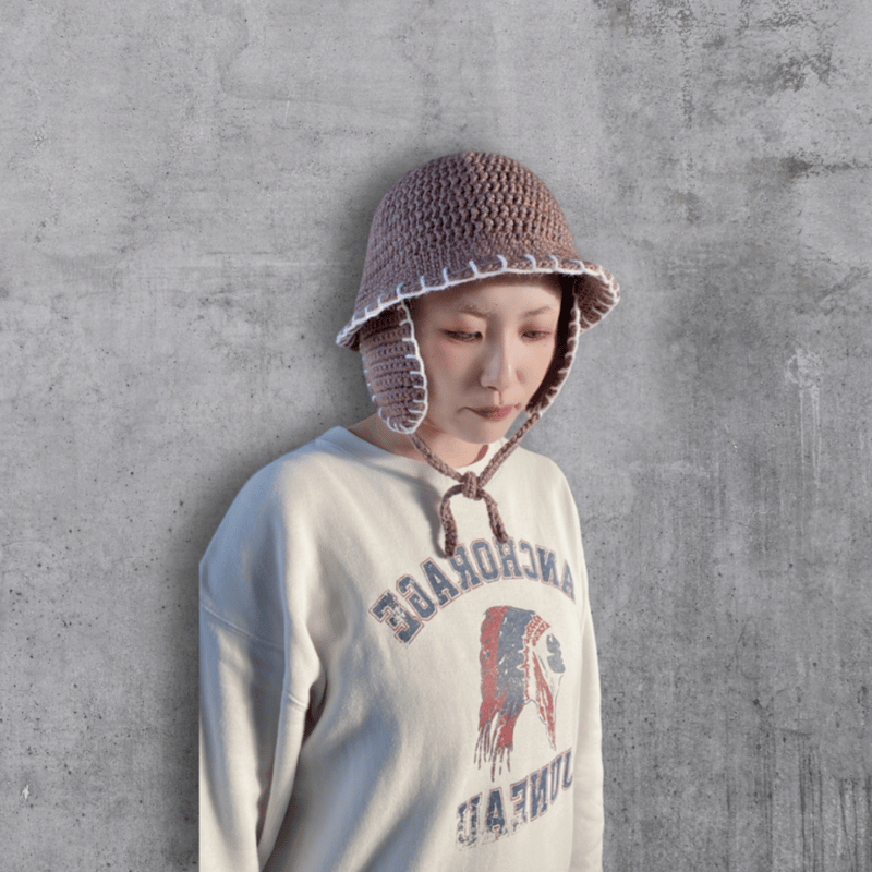 EARFLAP BUCKET HAT イヤーフラップ ニット バケットハット EARFLAP BUCKET HAT イヤーフラップ ニット バケットハット