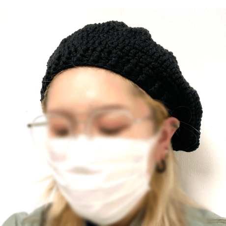 クロシェ ニット ベレー帽 3