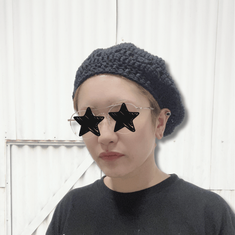 PEACE SYMBOL COTTON BERET