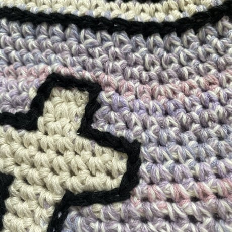 YUMEKAWA COLOR CROSS MOTIF COTTON BUCKET HAT