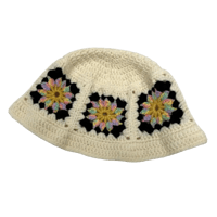 GRANNY SQUARE CROCHET HAT BUCKET グラニースクエア クロシェ バケットハット